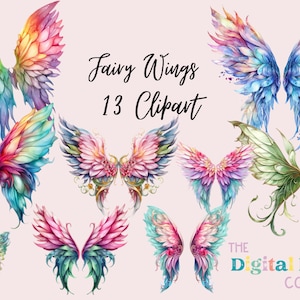 Watercolor Fairy Clipart, Magical Fairy Clipart, Pink Fairy Nursery PNG, Fairy Garden, Mushroom Clipart, Wings, Butterfly, Flower Clipart