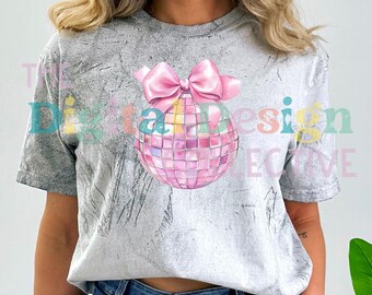 Coquette Disco Ball png,Soft Girl Era png,Pink Bow,Aesthetic Png,Ribbon,Girlie Png,Vday png,Social Club png,coquette shirt design