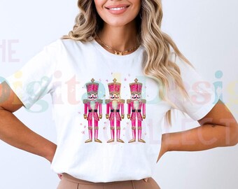 Bright Pink Nutcracker Friends Pink Glitter  PNG, Pink Christmas PNG, Coquette png, Pink bow png PNG Pink Christmas png