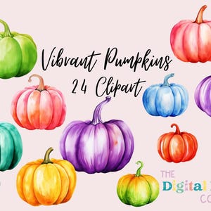 Paquete de acuarela de imágenes prediseñadas de calabaza / paquete de calabaza / paquete de calabaza de otoño / paquete de calabaza de Halloween / clipart de calabaza / clipart de calabaza