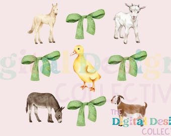 Farm Sublimation,Coquette Farm Animals,Cow Png, Chicken png,farmers market png,Homestead png,coquette aesthetic cottagecore design