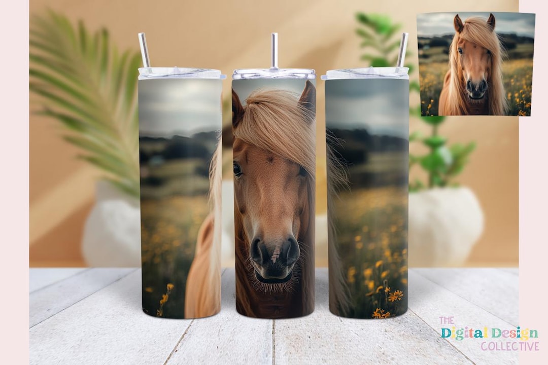 Horse 20 Oz Skinny Tumbler Wrap Designs Sublimation Design Digital ...