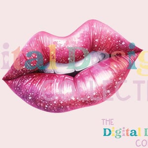 Valentines png, Glitter Sequin Lips shirt design, Heart Love Lips PNG, faux sequin glitter, Trendy Valentine sublimation, Pink Lips DTF png