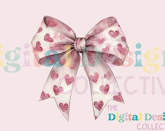 Valentine's Day Heart Coquette Bow PNG, Retro Valentine Shirt Design, Valentine's Day PNG, Valentine Love PNG, Valentine's Day Bow png