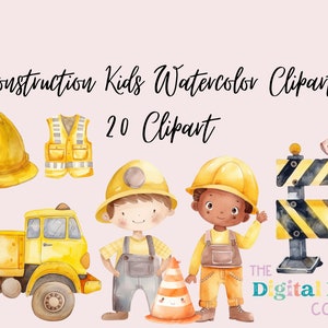 Aquarel clipartset voor kinderen | Sublimatie POD-clipart | Perfect voor kinderprojecten, uitnodigingen en knutselwerk