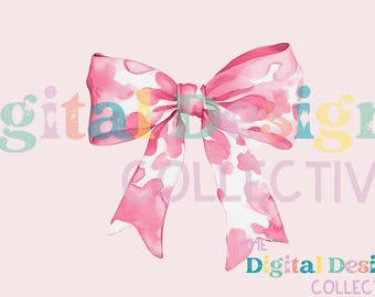 Stampa mucca rosa fiocco Coquette png Coquette clipart design tendenza png mamma retrò png fiocco rosa png png estetico png disegni magliette western png