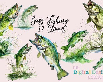 Bass Fish Sublimation Bundle Fishing, Printable Digital Download for T Shirt, Water Bass PNG, Fishing Man, Camp Lake, Fathers Day