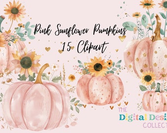Aquarell Kürbis Clipart Rosa, Thanksgiving Blumen Kürbis Png, Herbst Herbst Clipart, Rosa Kürbis Clipart, Herbst Herbst Blumenblätter