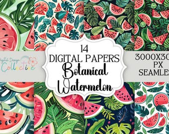 Seamless Watermelon Pattern Bundle