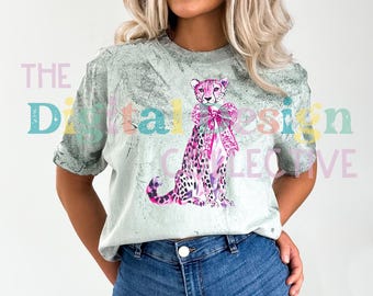 Leopard PNG, Leopard Print Png, Coquette Png, Leopard Clipart, Pink Bow Png, Watercolor Cheetah Clip Art, Coquette Leopard Shirt Sublimation