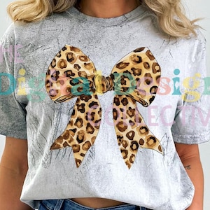 Kokette Schleife PNG, Leopardenmuster Schleife PNG, Gepard Schleife, Girly Mädchen Schleife Ästhetik, Trendige Kokette, Girlie, Weiche Mädchenbänder, Shirt Design Png