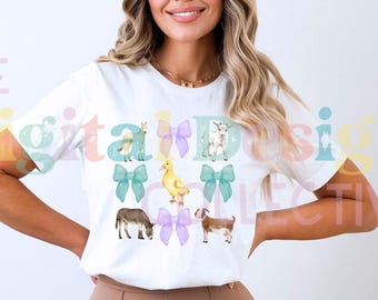 Farm Sublimation,Coquette Farm Animals,Cow Png, Chicken png,farmers market png,Homestead png,coquette aesthetic cottagecore design