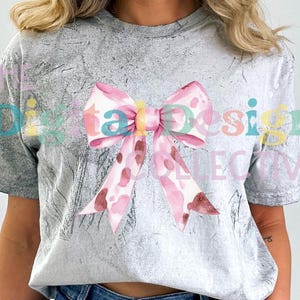 Pink Cow Print Coquette bow png Coquette clipart design trending png retro mama png pink bow png aesthetic png tee shirt designs western png