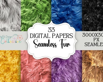 30+ Fur Seamless Pattern Bundle PNG Bundle Digital Paper, Fabric Print