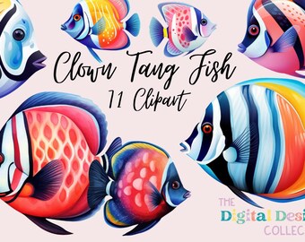 Clown Tang exotisk havsfisk Clipart