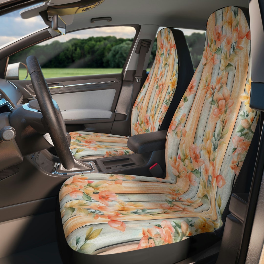 Cottagecore Floral Car Seat Cover Boho Flowers Seat Covers Etsy