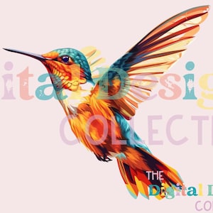 Watercolor Hummingbird Clipart, PNG Pastel Bird Clipart, Hummingbird PNG, Nursery Wall Art, Hummingbird Art, Commercial Use