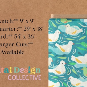 Floating Birds Combed Cotton Fabric | Whimsical Fabric for Sewing, Quilting, Home Decor, Crafting, Nature-Themed Projects