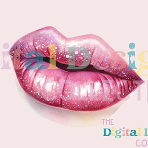 Valentines png, Glitter Sequin Lips shirt design, Heart Love Lips PNG, faux sequin glitter, Trendy Valentine sublimation, Pink Lips DTF png