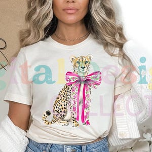 Leopard PNG, Leopard Print Png, Coquette Png, Leopard Clipart, Pink Bow Png, Watercolor Cheetah Clip Art, Coquette Leopard Shirt Sublimation