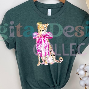 Leopard PNG, Leopard Print Png, Coquette Png, Leopard Clipart, Pink Bow Png, Watercolor Cheetah Clip Art, Coquette Leopard Shirt Sublimation