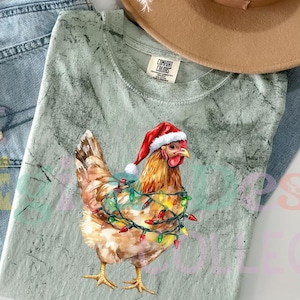 Christmas Chicken PNG Sublimation Design, Merry Christmas PNG, Christmas Chicken Clipart, Christmas Animals PNG, Chicken png, Pod