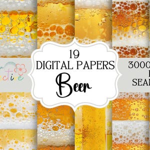 Beer Seamless Design, Hintergrund, PNG Digital Papers Nahtlose Digital Papers sofortiger Download digitale Papierdatei für Stoffe POD Printable