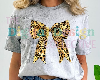Coquette Bow PNG, Leopard Print Bow PNG, Girly Bow Trending, Cheetah Bow Girl Sublimation Digital Shirt Sweatshrit Mugs Tees Trendy Design