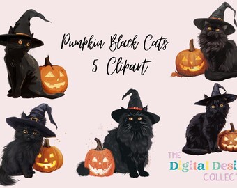 Cute Halloween Cat Clipart Bundle POD Instant download Butterfly Digital design Halloween T-shirt Designs ready to use