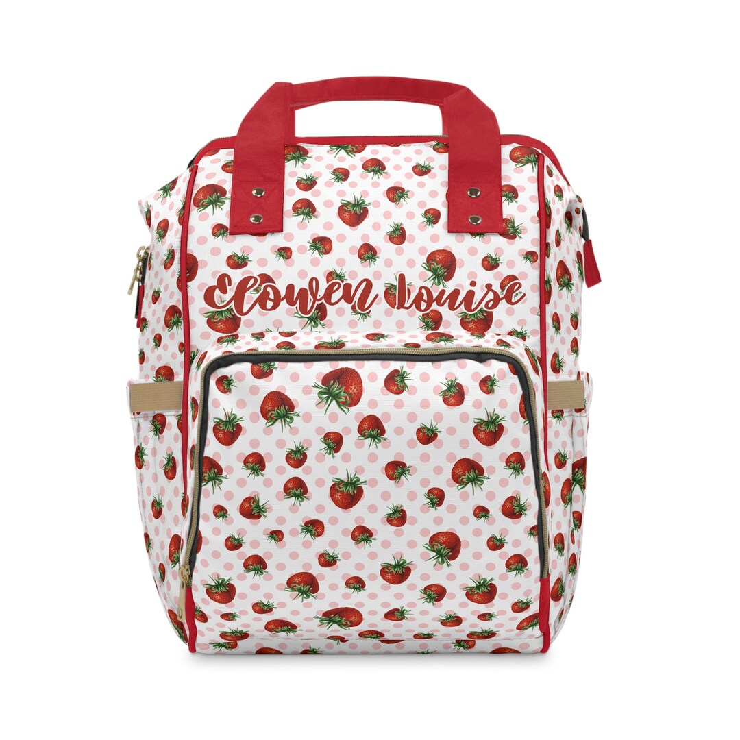 Strawberry Diaper Bag Strawberry Diaper Bag Fruit Print Bag Etsy