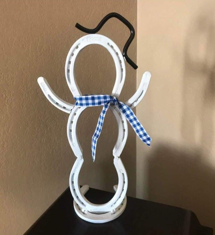 Horseshoe Snowman Etsy