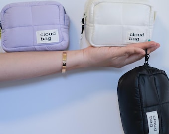 Gezwollen tasje voor microkussens Cloud Bag Puffy portemonnee Puffy kaarthouder Mini make-upzakje waterdicht zakje Gewatteerd camerazakje