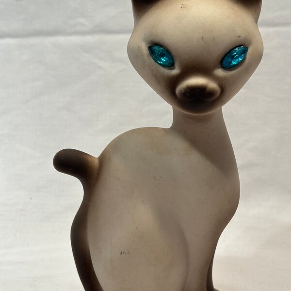 Roselane CALIF. U.S.A.Sparkler LG. Siamese Cat Blue RHINESTONE Eyes