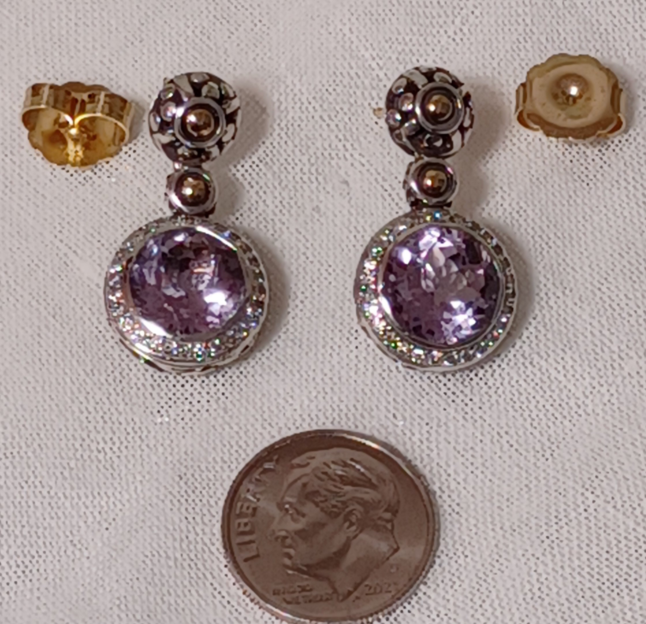 John Hardy 18k Yellow Gold and Sterling Silver Batu Sari Amethyst