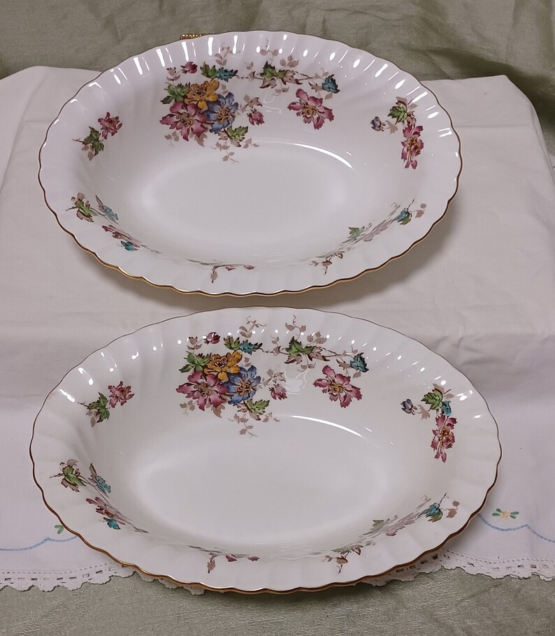 Minton Vermont S365 White China Pink/red/yellow Flowers W/leaves 79