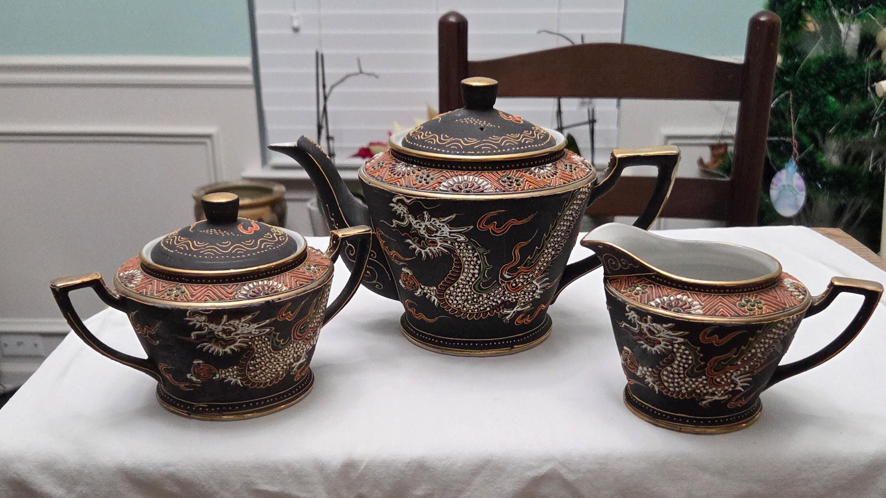 大清　ドラゴン装飾 ボウル Large Japanese Red Dragon Bowl - Etsy