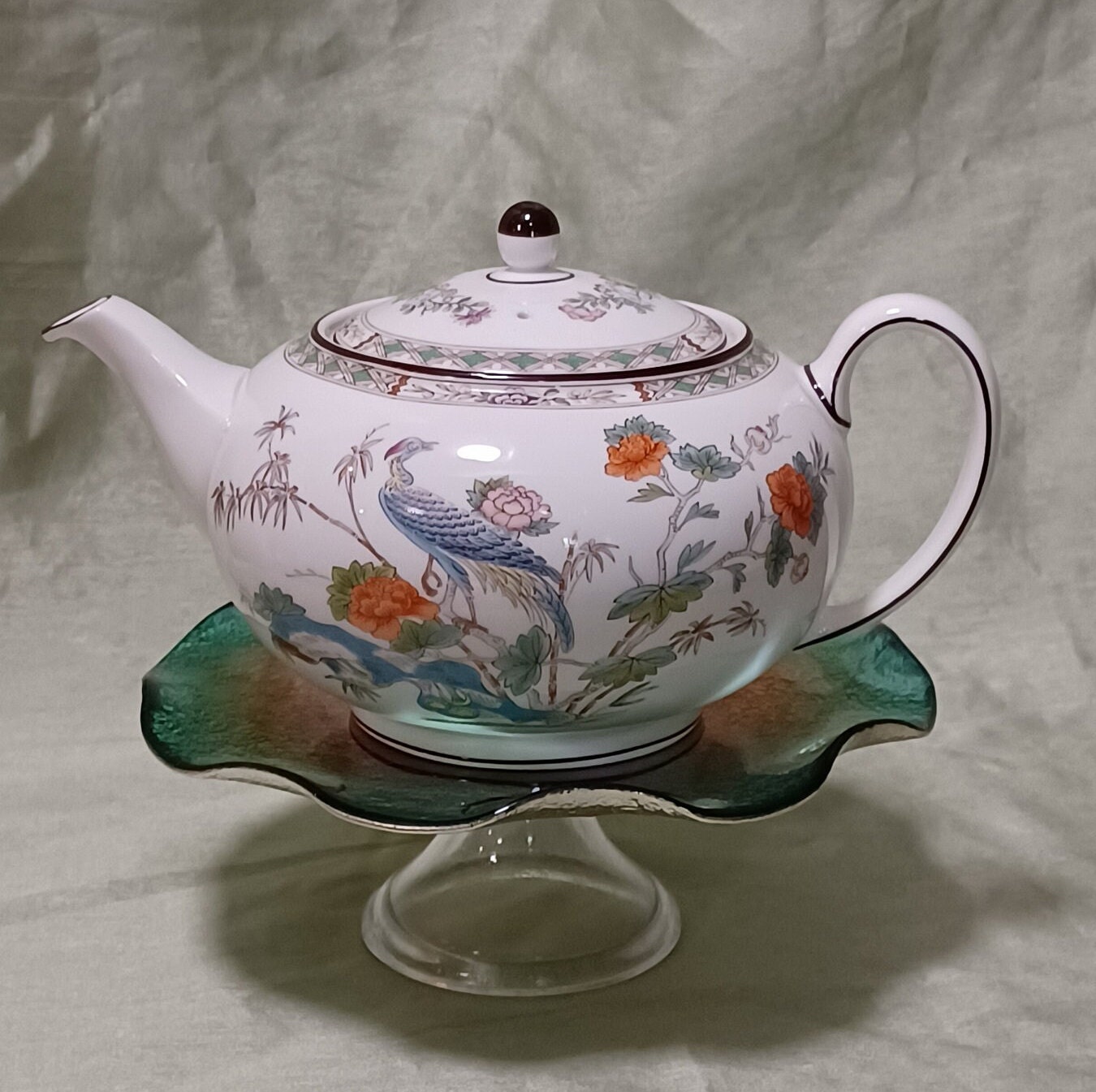 p01]WEDGEWOOD KUTANI CRANE 【ティーポット】Bone China ウェッジ 