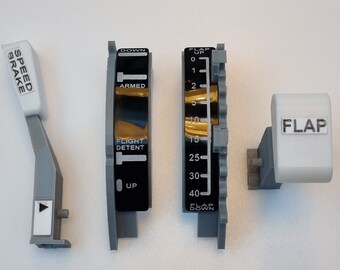 BLIKSIM 737 Style Flap lever with gates and Speed Break lever with detents.