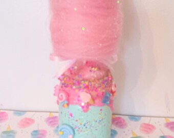 Candy themed mason jar decor piece, Candy Party/Home Accents, Cotton Candy photo props