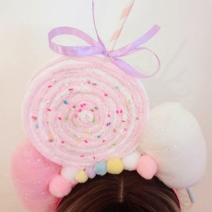 Lollipop/Cotton Candy Headband, Ladies/Girls Candyland Tiara, Candy hair accessories, Candyland Crown/Hairpiece