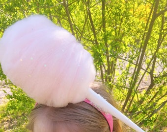 Faux Cotton Candy Headband and Fake Cotton Candy on a Cone, Cotton Candy Costume/Dress up, Candyland tiara, Candy fascinator