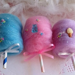 Fake Cotton Candy, Cotton candy Favors, Choose a Size, Artificial Sugar floss, faux fairy floss, party favors, picture prop, party decor