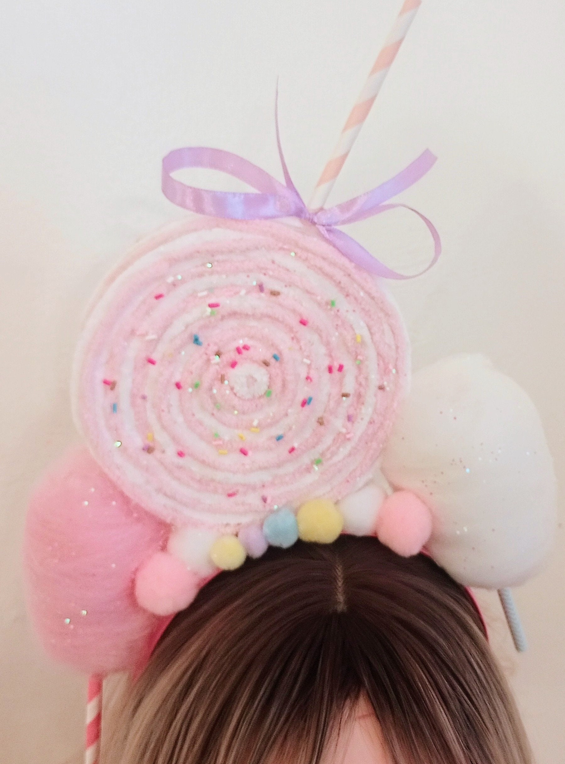 MySweetBoutiqueLLC Lollipop/Cotton Candy Headband, Ladies/Girls Candyland Tiara, Candy Hair Accessories, Candyland Crown/Hairpiece