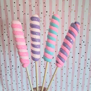 Fake Spiral lollipops, Candyland props/Decor, Candy party decorations,  Faux lollipops