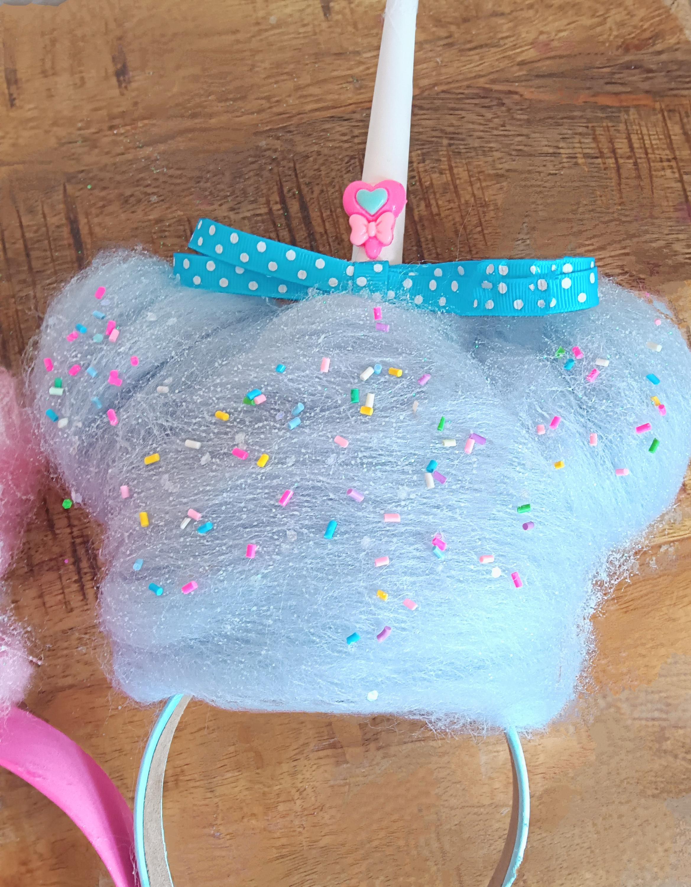 Mouse ears Cotton Candy on a headband