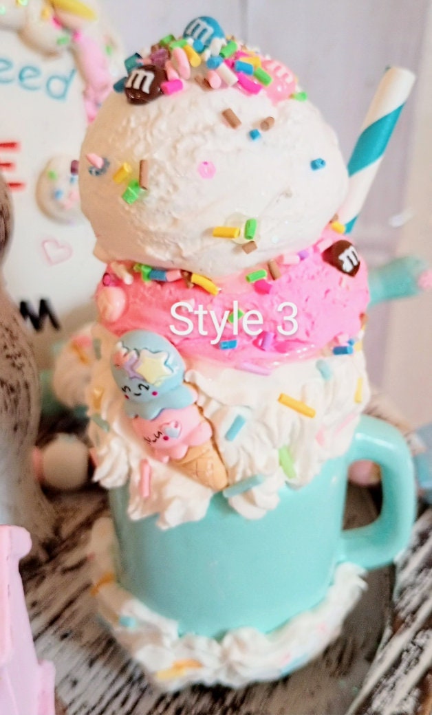 Ice Cream Tiered Tray Decor Ice Cream Home Decor/party Props Etsy