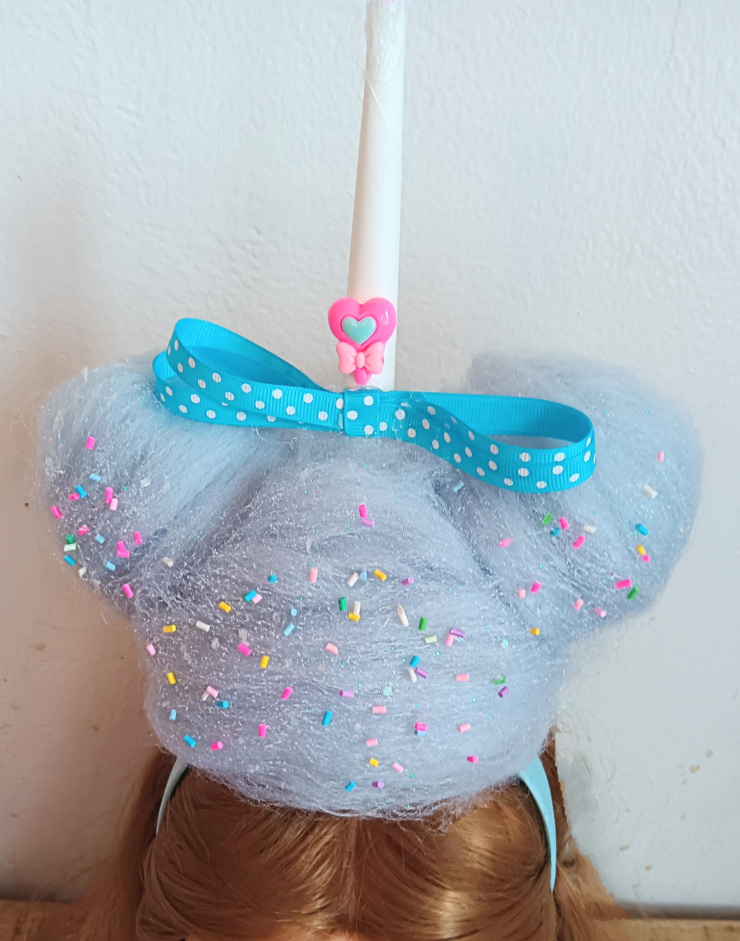 Mouse ears Cotton Candy on a headband