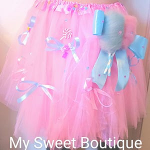 Rok met Candyland-thema voor kinderen/dames, snoepjurk/kostuum, roze snoeptutu-rok, snoeprok