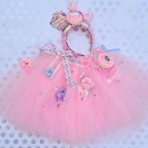 Donut themed Skirt/Headband, Sweets tutu, Donut outfit/Costume