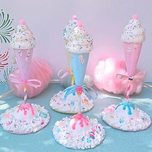 Ice cream Stand Decor, Party Centerpieces, Event decorations, ice cream photo props, Candyland decor